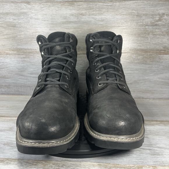 Wolverine Men's Floorhand Waterproof Black Leather Work Boots Size 12 M - Picture 2 of 8